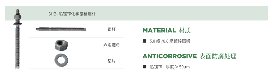 熱鍍鋅化學(xué)錨栓